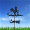 Banderuola segnavento a forma di gallo, in ferro, per montaggio su tetto,