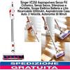 SINGER Aspirapolvere Senza Fili Ciclonico,Senza Sacco,Aspirabriciole 2200mAh.Silenzioso