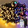 Bescost Luci Albero di Natale Colorato e Bianco Caldo 30M 300LED con Telecomando RF,Luci