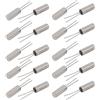Uxcell 20pz 3mm x 8mm 32.768k Hz cilindrica oscillatore cristalli quarzo argentato