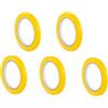 syrom 5 ROTOLI NASTRO SIGILLATRICE 9 mm x 66 m GIALLO PER DISPENSER SIGILLA DA TAVOLO