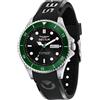 Sector Orologio Automatico Uomo SECTOR 230 R3221161004 Silicone Nero Verde Sub 100mt