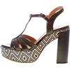 CHIE MIHARA scarpe donna Junni sandalo in pelle nero tacco 11 platform