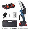 Motosega Elettrica 6'' Per Potatura Elettrosega a Batteria 48V + Caricabatterie