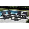 IPAE PROGARDEN Set Api Salotto Da Giardino Componibile Antracite In Plastica Multi Posizione