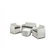 IPAE-PROGARDEN Progarden Set Da Giardino Etna Bianco 1 Divano 2 Sedie 1 Tavolino Con Cuscini
