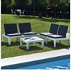 IPAE-PROGARDEN Set Molok Salotto Da Giardino Componibile Antracite In Plastica Multi Posizione