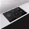 Piano Cottura Elleci Urban 75 5 fuochi Ghisa Black Nero PVGU751BK