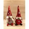 Arca Maison Set 2 Gnomi Elfi Natalizi Maschio/Femmina 50cm In Tessuto Cappello Glitterato