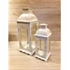 Vea Mikasa Set 2 Lanterne Nairi Shabby Chic In Metallo Bianco Antichizzato Decorato