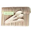 ggroup 100 CUCCHIAINI IN LEGNO MONOUSO , POSATE NATURALI 100% USA E GETTA 16cm