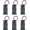 6 pezzi cablati 2 x 1,5 V AAA Porta della batteria Custodia a batteria cablata