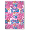 Character World Coperta in pile con licenza ufficiale Barbie, design con logo rosa, design senza scatola, calda e super morbida al tatto, perfetta per casa, camera da letto, viaggi, pigiama party e campeggio