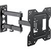 Itb Supporto monitor TV parete ( 30 Kg ) VESA 200 x 200 Staffa 3 snodi Black