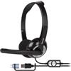Hamlet Cuffie microfono filo SMART USB Black e Silver HHEADMUS CX