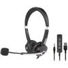 Hamlet Cuffie microfono filo RENOVA HEADSET Ujs Black HHEADM UJS