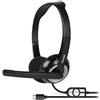 Hamlet Cuffie microfono filo Smart Usb C Headset Black e Silver HHEADMUS C