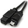 Hamlet Cavo Firewire 800 9 Pin 400 4 Pin Black 1,8m XZCFWB9A4180