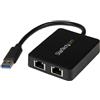 Startech.Com Adattatore di rete Gigabit (1000Base-TX) USB 3.0 Dual Black