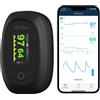 Wellue Saturimetro Da Dito Con Bluetooth, Pulsossimetro Da Dito Professionale Con App G