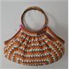 Fatto a mano Borsa granny, manico bambù,fatta a mano, cotone,uncinetto, borsa moda, handmade