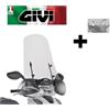 GIVI Parabrezza trasparente COMPLETO HONDA SH 125i-150i ABS 2016 GIVI