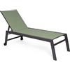 Yes Everyday Lettino prendisole alluminio HILDE Antracite e Verde 0664001