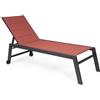 Yes Everyday Lettino prendisole alluminio HILDE Antracite e Rosso 0664000