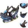 1PC Acquario Paesaggistica Nave pirata Detriti Fish Tank Ornamento Naufragio