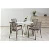 Tavolo Rotondo Piano in MDF Base in Metallo verniciato Tulip 90 cm ORLANDO