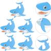5 Pcs Adesivi Con Animali Dell'oceano Per Piastrelle Bagno Vasca