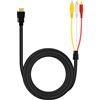 LinQ, Cavo HDMI a 3x RCA Maschio 1,5m Adattatore audio e video HD-AV994, Nero