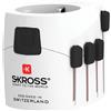 Skross, Adattatore da viaggio universale 6.3A, Bianco