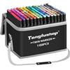 Tongfushop Marcatore 168 Colori, Pennarelli Doppia Punta Impermeabile, Marker Pe