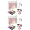 1 set di set di uncinetti a tulipano, bouquet di fiori all'uncinetto, kit di