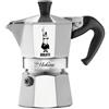 Bialetti Caffettiera Alluminio 1/2 Tazza MOKINA Cromo satinato 0002380 NP