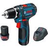 Bosch Professional Trapano avvitatore (12V; 2 batterie; 2Ah) Gsr 12V 15