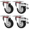 RAVN HAMAN Ruote piroettanti carichi pesanti 125 mm con freno set 4 per mobili e carrelli