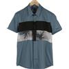 Antony Morato Avio Camicia Uomo L Blu Slim Maniche Corte Button-Up Stampata
