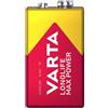 Varta, Pile di ricambio alcaline 9V Longlife Max Power,