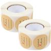 2 Rolls Etichetta Adesiva Etichette Fatto Mano Adesivi Sigillanti