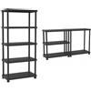 Terry Scaffale kit 5 ripiani ad incastro (120x40x187,5cm) 12045 5C Nero 1002525