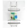 Metaltex Porta oggetti box doccia 2 ripiani a vite (26x58x20cm) ONDA Silver 46