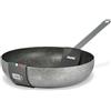 Mamù Padella Alluminio antiaderente (34cm) Saltapasta JANET 2.0 Grigio pietra