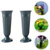 2 Pcs Vaso in Plastica Porta Fiori Cimitero Cimiteriale Decorazioni Cimiteriali