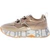 VOILE BLANCHE scarpe donna Sneaker Club105 in camoscio e tessuto beige platino