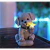 Statua da giardino per cani Statua da giardino per cani solare divertente