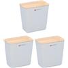 alpina Set 3 Barattoli Multiuso Caffe Zucchero Sale 180gr Cucina con Tappo in Legn Hg7L