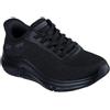 Skechers Slip-ins: BOBS Sport Sparrow Donna Nere Sneakers Memory Foam Scarpe NEW