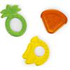 Bright Starts, Juicy Chews Confezione da 3 Massaggiagengive Testurizzati - Anguria, Ananas, Banana - Senza BPA, Unisex, 3+ mesi